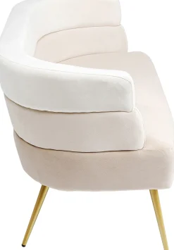 Sofa Sandwich 2-Sitzer Creme 125cm
