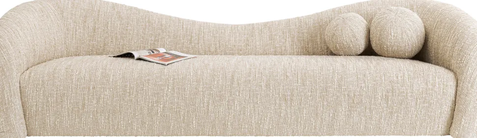 Sofa 3-Sitzer Livia Melange Creme 261cm