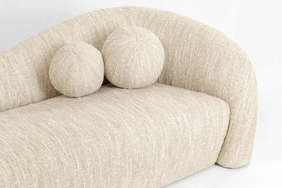 Sofa 3-Sitzer Livia Melange Creme 261cm