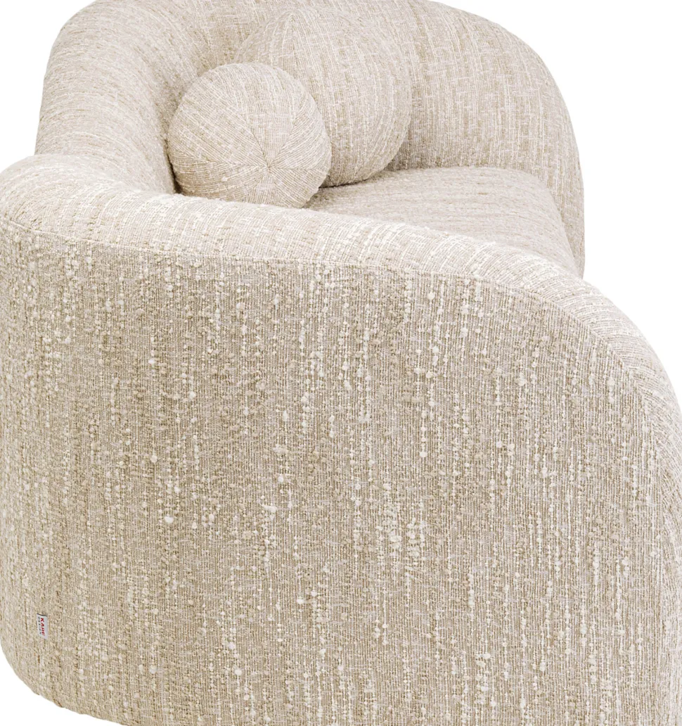 Sofa 2-Sitzer Livia Melange Creme 201cm