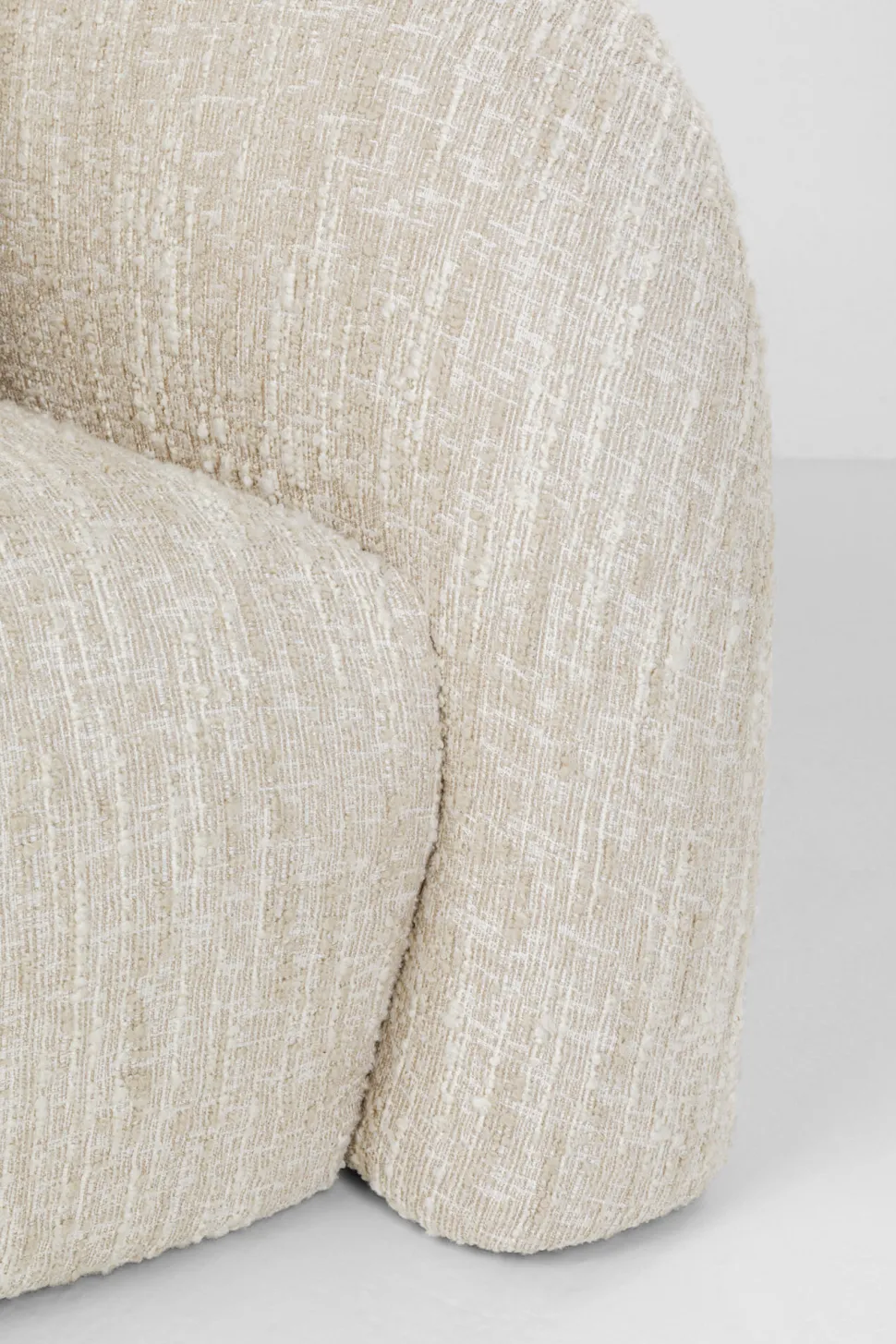 Sofa 2-Sitzer Livia Melange Creme 201cm