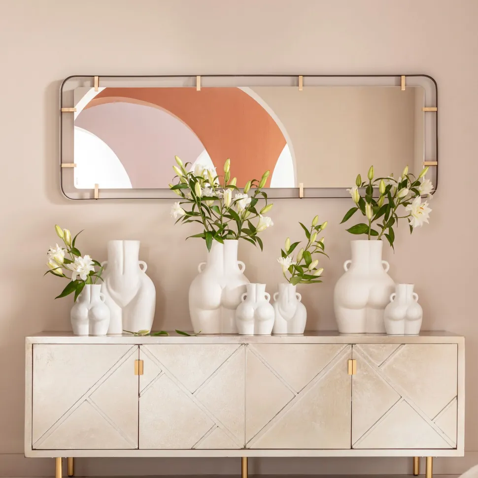 Spiegel Betsy Frame Rectangular Metal 55x165cm