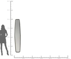 Spiegel Clip Black 32x177cm