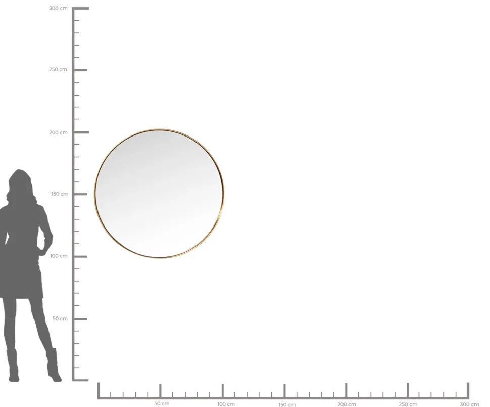 Spiegel Curve Brass Ø100