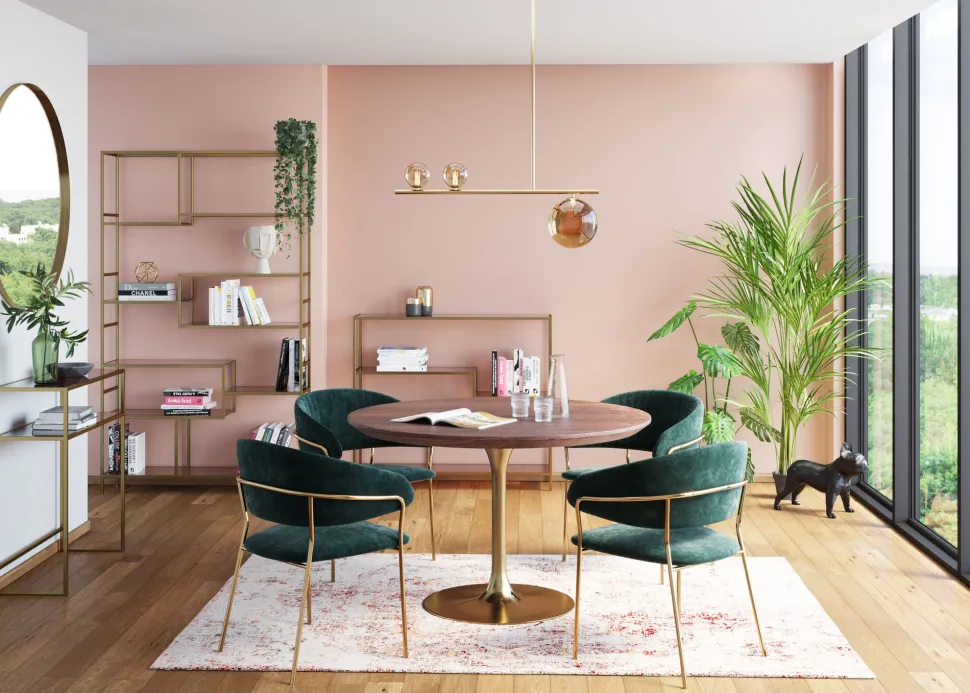 Spiegel Curve Brass Ø100