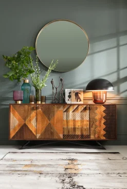 Spiegel Curve Brass Ø100