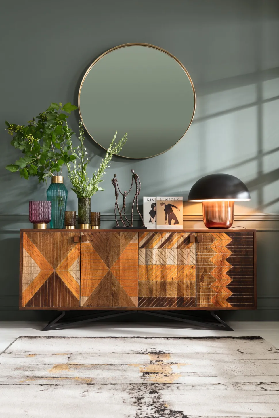 Spiegel Curve Brass Ø100