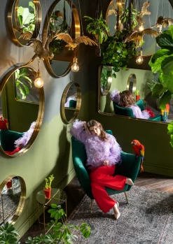 Spiegel Curve Brass Ø100