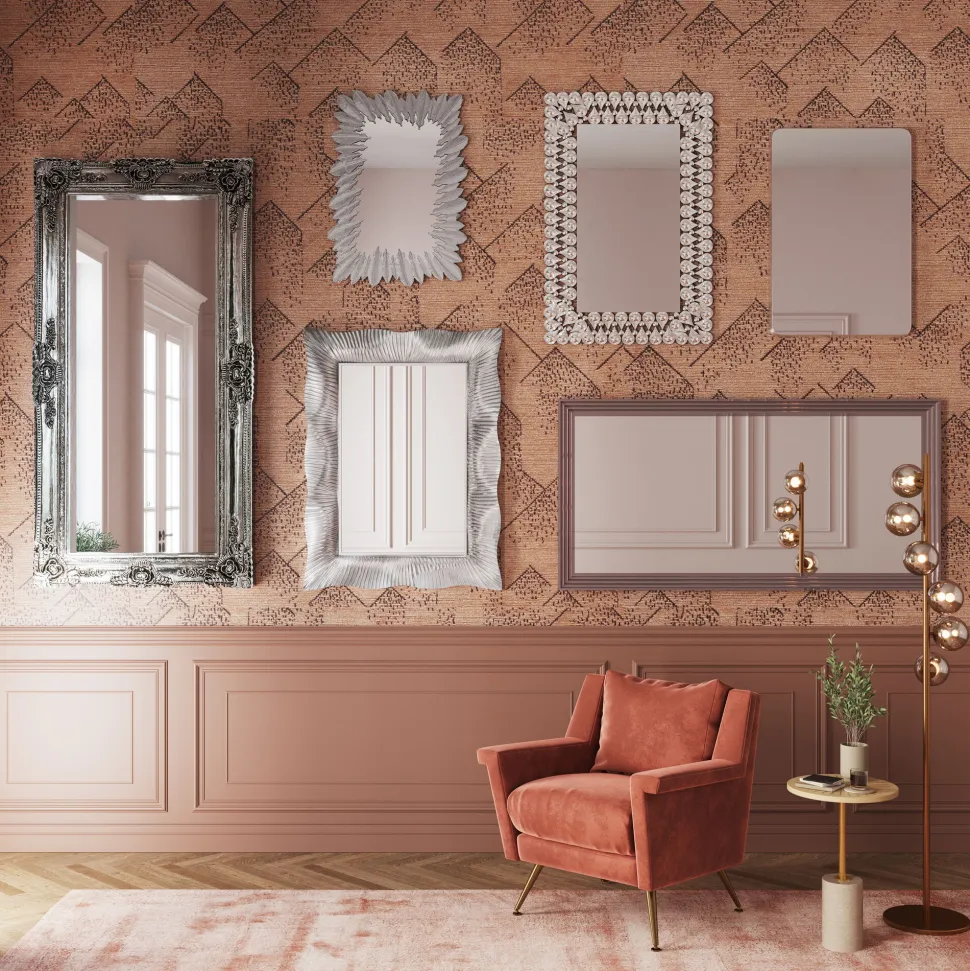 Spiegel Frame Eve Silver 180x90cm