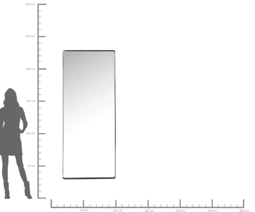 Spiegel Ombra MO Soft Schwarz 80x200cm