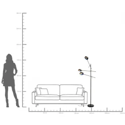 Stehleuchte Bola Trio 160cm
