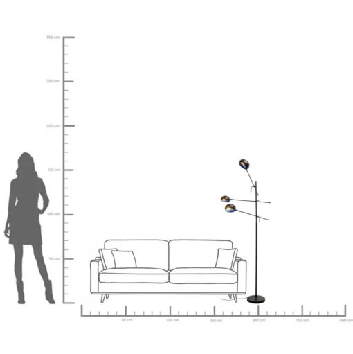 Stehleuchte Bola Trio 160cm
