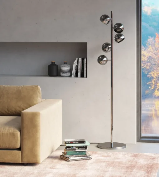 Stehleuchte Calotta Chrome 5er