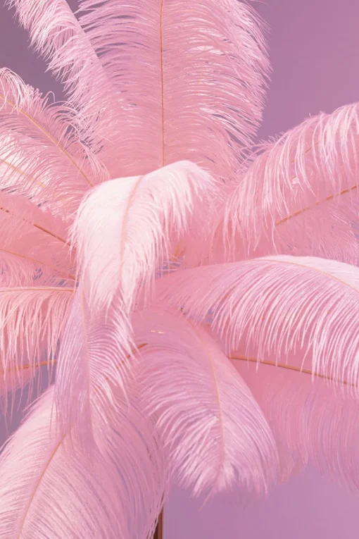 Stehleuchte Feather Palm Pink 165cm