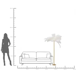 Stehleuchte Feather Palm Weiß 165cm