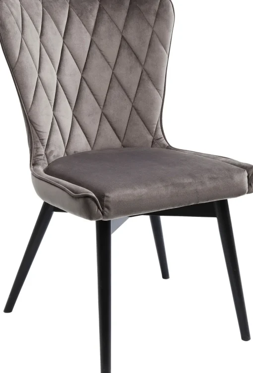 Stuhl Black Marshall Velvet Grau