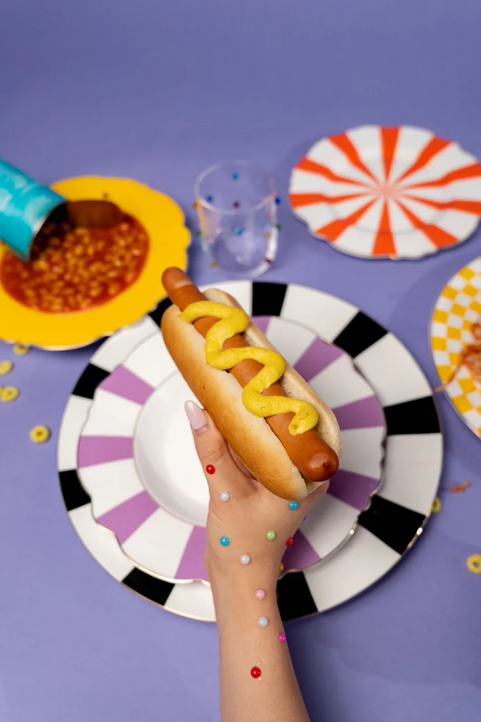 Teller Harlequin Lila Ø31cm