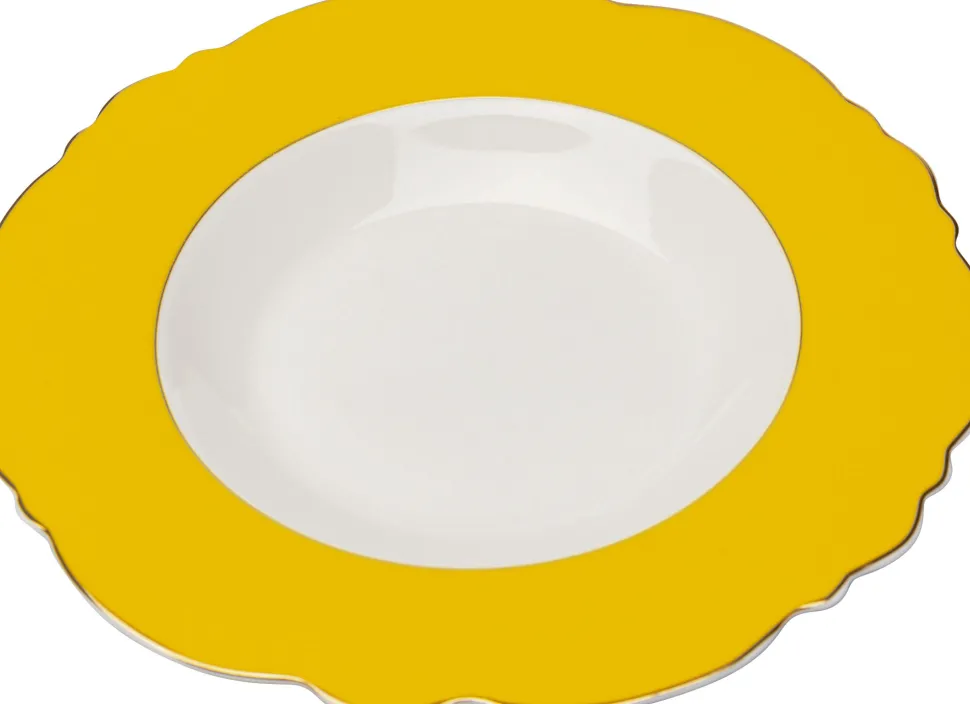 Teller Tief Harlequin Gelb Ø23cm