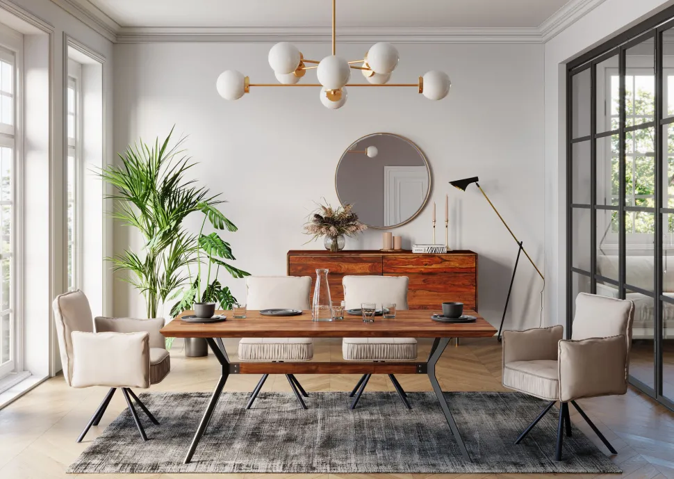 Tisch Downtown Walnuss 180x90cm