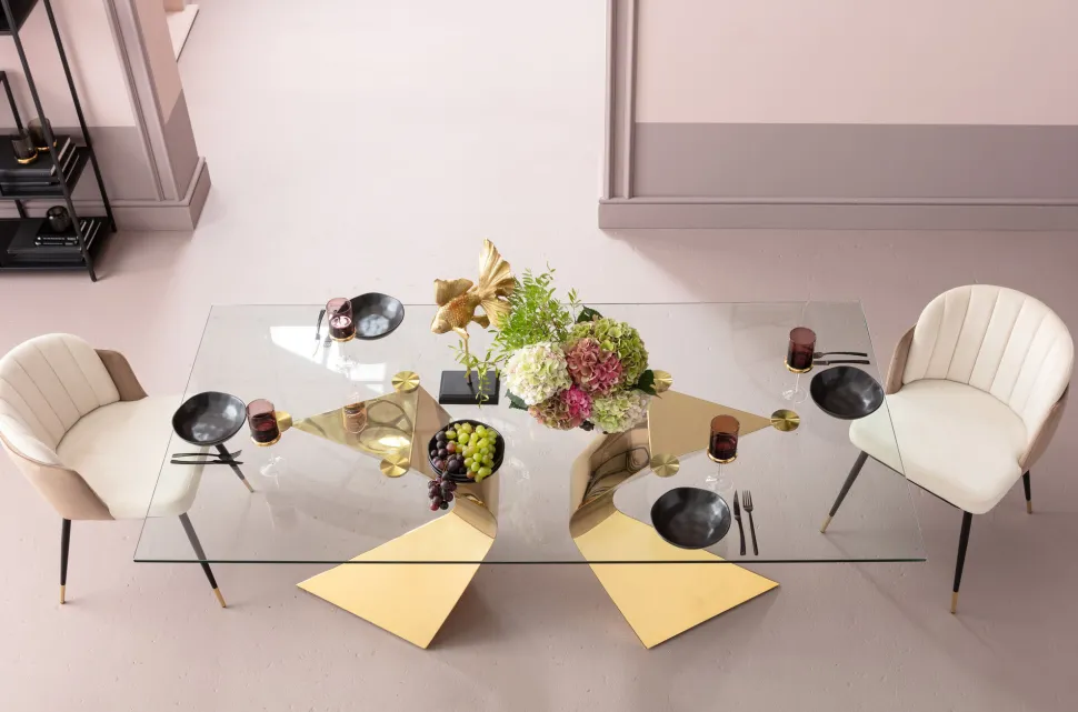 Tisch Gloria Gold 100x200cm