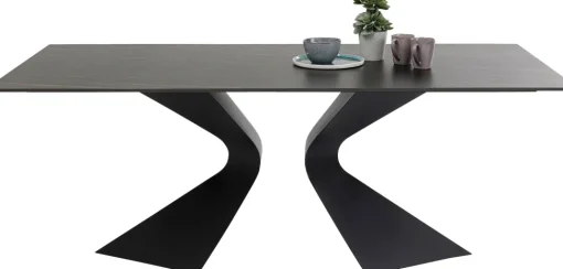 Tisch Gloria Schwarz Keramik Schwarz 200x100cm