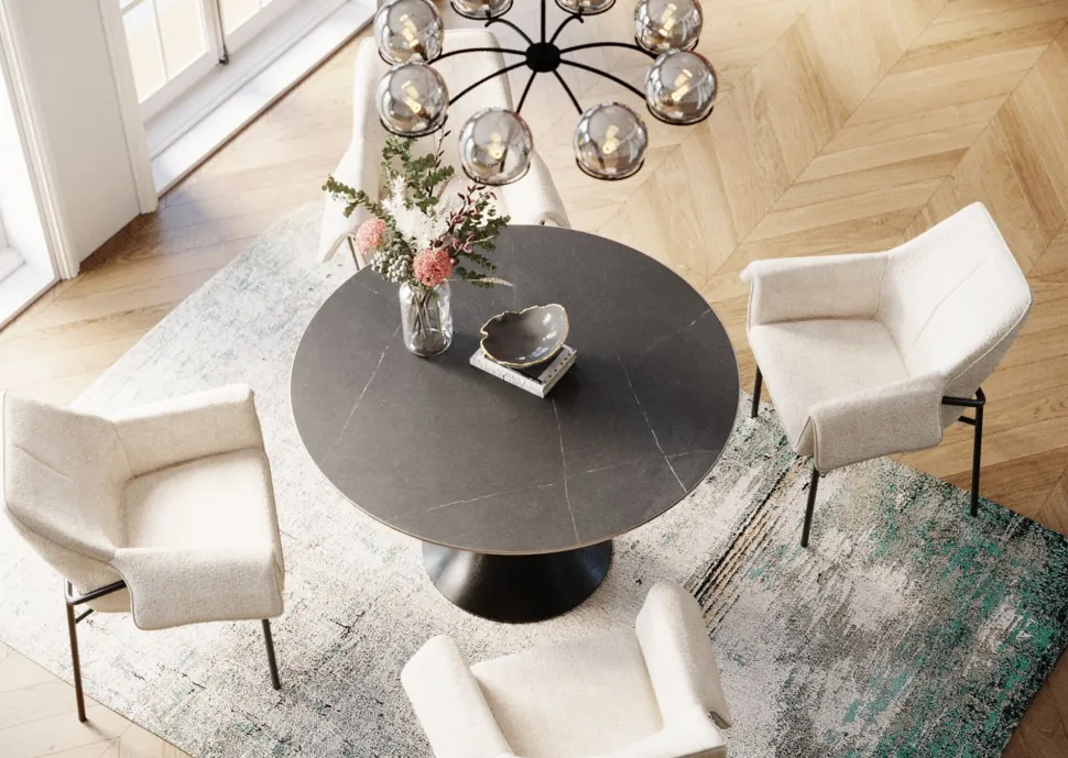 Tisch Grande Possibilita Schwarz Ø120cm