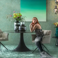 Tisch Grande Possibilita Schwarz Bubble Ø150cm