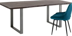 Tisch Harmony Dunkel Rohstahl 180x90
