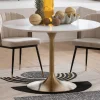 Tisch Invitation Set Weiß Brass Ø120cm