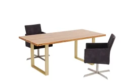 Tisch Jackie Eiche Messing 160x80