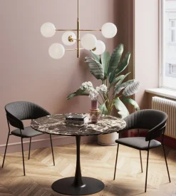 Tisch Schickeria Marmor Schwarz 110cm