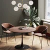 Tisch Schickeria Walnussoptik Schwarz Ø110cm