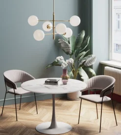 Tisch Veneto Marmor Weiß Ø110cm