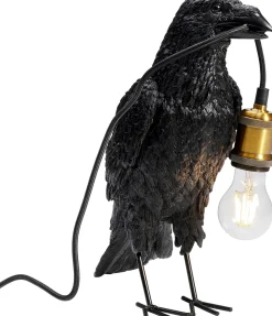 Tischleuchte Animal Crow Matt Schwarz 34cm