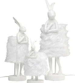 Tischleuchte Animal Rabbit Fur Weiß/Silber 68cm