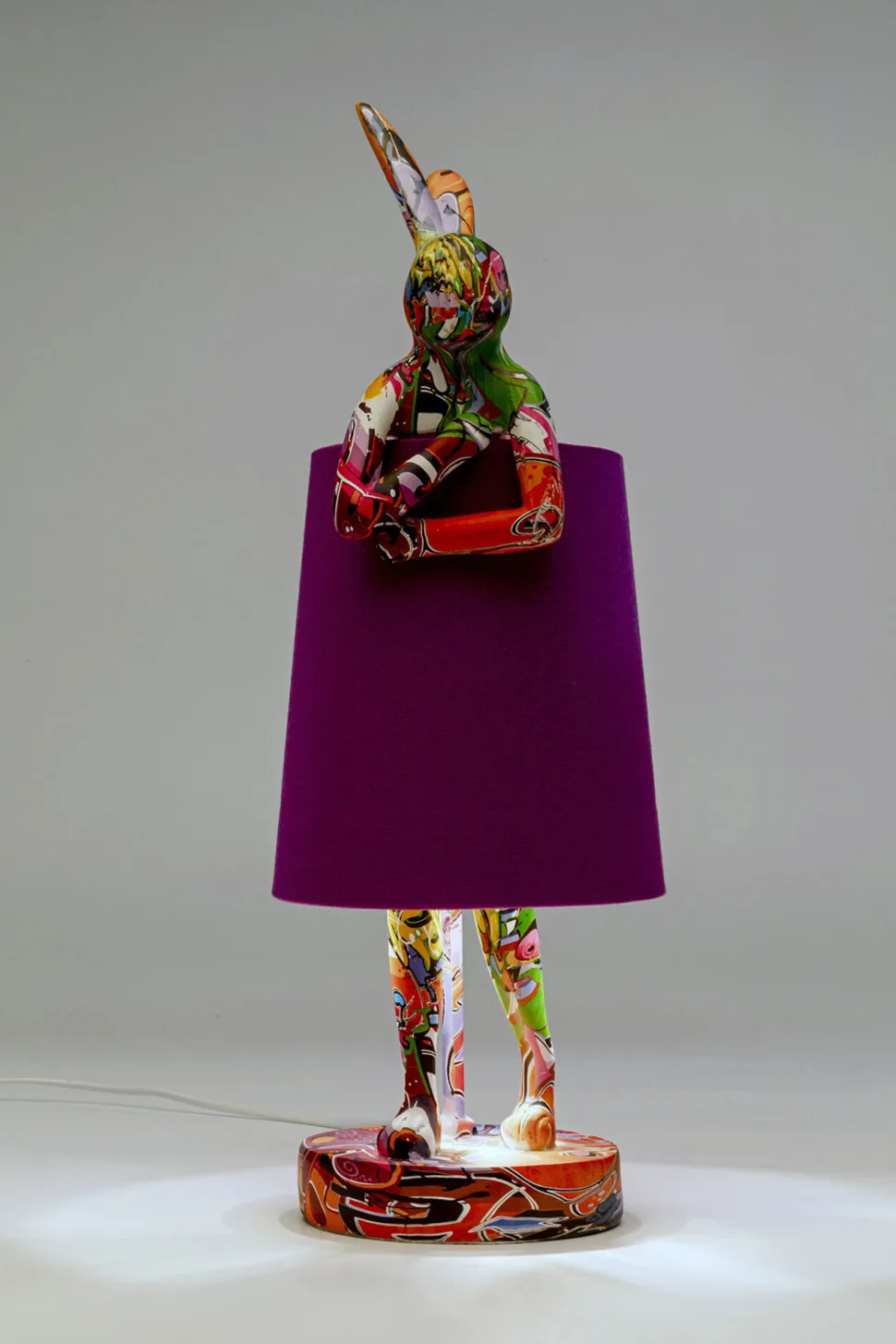 Tischleuchte Animal Rabbit Graffiti/Lila 50cm