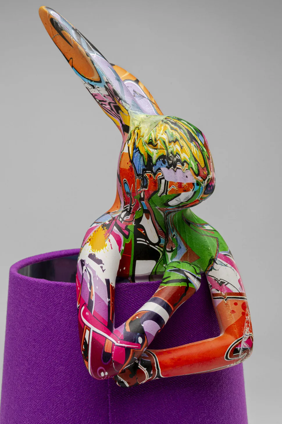 Tischleuchte Animal Rabbit Graffiti/Lila 50cm