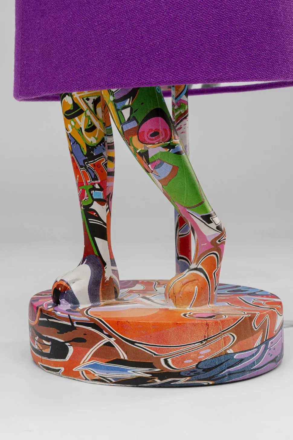 Tischleuchte Animal Rabbit Graffiti/Lila 50cm