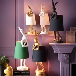 Tischleuchte Animal Rabbit Gold/Schwarz 68cm