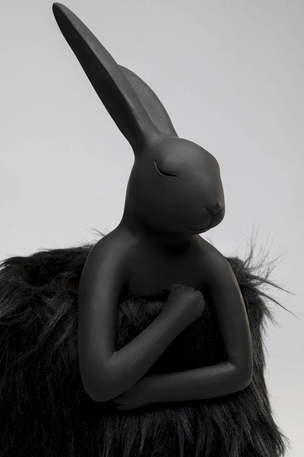 Tischleuchte Animal Rabbit Fur Schwarz/Gold 50cm