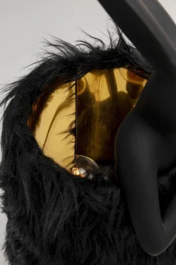 Tischleuchte Animal Rabbit Fur Schwarz/Gold 50cm