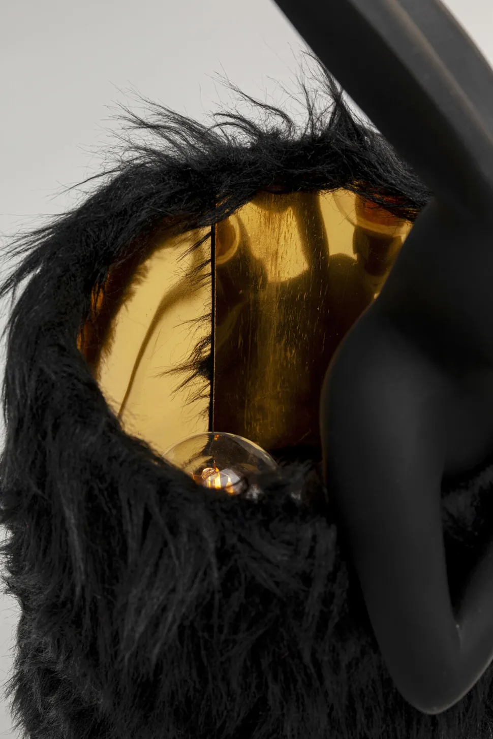 Tischleuchte Animal Rabbit Fur Schwarz/Gold 50cm