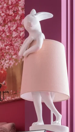 Tischleuchte Animal Rabbit Weiß/Rosa 68cm