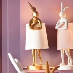 Tischleuchte Animal Rabbit Gold/Weiß 50cm
