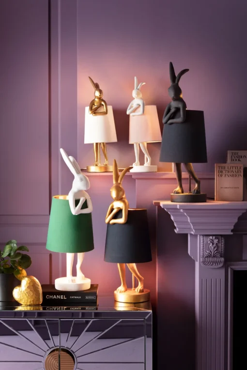 Tischleuchte Animal Rabbit Gold/Weiß 50cm