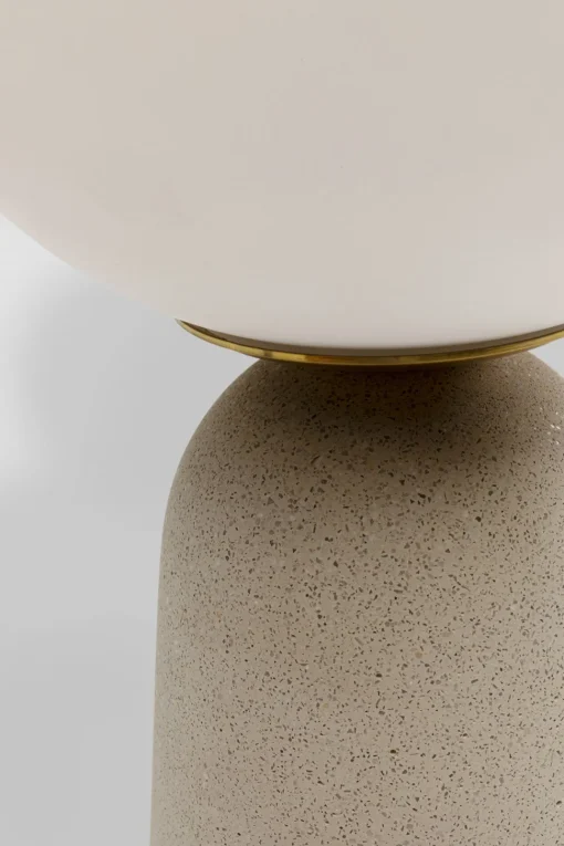 Tischleuchte Bollie Beige 33cm
