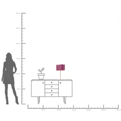 Tischleuchte Cloudy Oval Pflaume 49cm