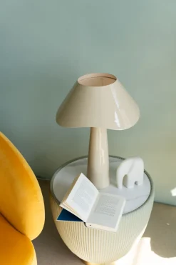 Tischleuchte Cloudy Rund Ecru 49cm