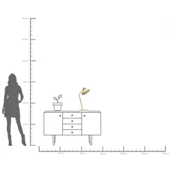 Tischleuchte Demi Hellgrün 56cm