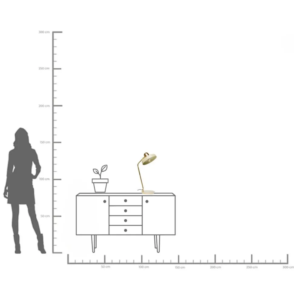 Tischleuchte Demi Hellgrün 56cm